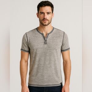 Lucky Brand 2 button V Neck T Shirt